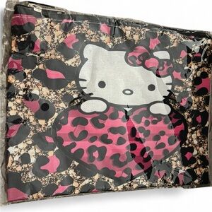 Hello Kitty Pink and Black Leopard Cosmetic Case